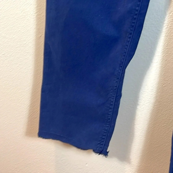 NILI LOTAN Jenna Marine Blue Mid-Rise Crop Pant size: 4 - Picture 7 of 12